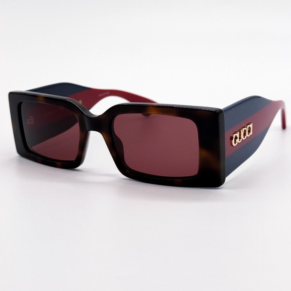 NEW GUCCI GG1860S 002 HAVANA BLUE RED UNISEX SUNGLASSES GUCCI - Picture 4 of 12